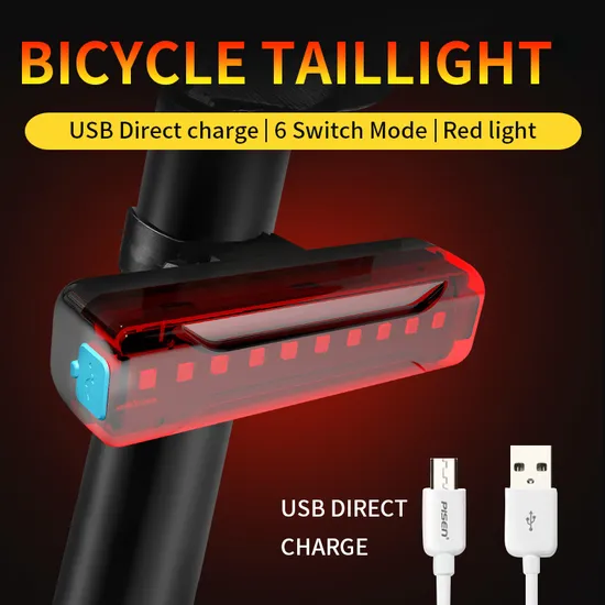 USB Rechargeable 5PCS LED Bike Tail Light 2 Pack Bright Bicycle Rear Cycling Safety Flashlight Taillight with 4 Light Mode Options