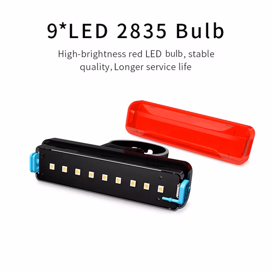 USB Rechargeable 5PCS LED Bike Tail Light 2 Pack Bright Bicycle Rear Cycling Safety Flashlight Taillight with 4 Light Mode Options