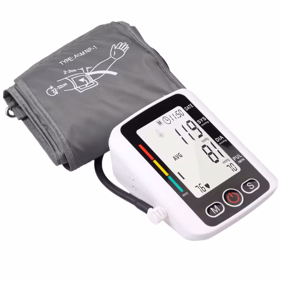 Household Automatic Portable Heart Beat Rate Pulse Meter Measure Home Use Upper Arm Digital Blood Pressure Monitor