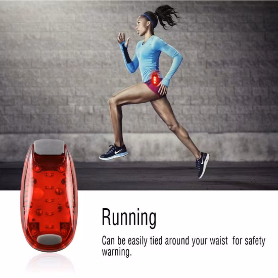 LED Running Light for Daytime Running Walking Bicycle Lamp Bike Lights Kids Child Woman Dog Pet Runner Best Flashing Warning LED Rechargeable Bicycle Light