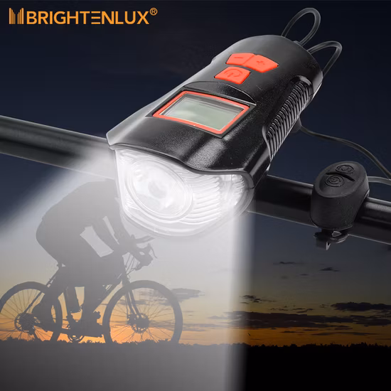 Brightenlux Bicycle Light Manufacturer Wholsale USB Rechargeable Front Bike Light with Bell Horn